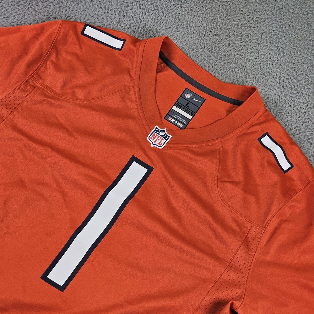 Chicago Bears Football Jersey Mens Large Orange NFL Justin Fields 1 Nike